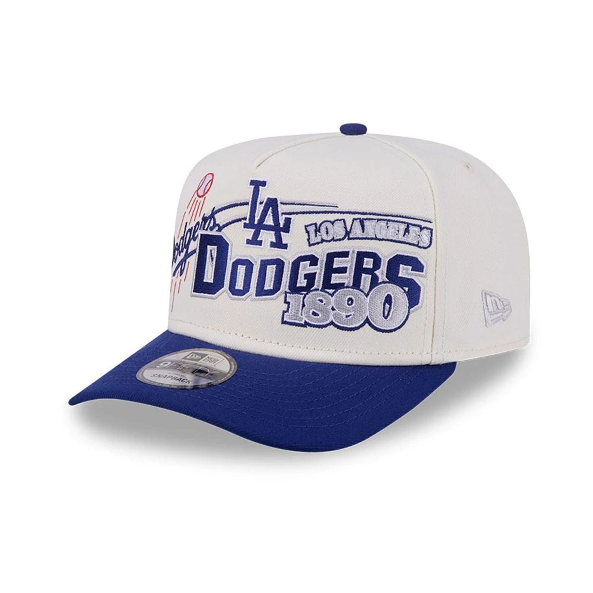 Pictured is this MLB Classic LA Dodgers 9FIFTY A-Frame Snapback cap in White. 1