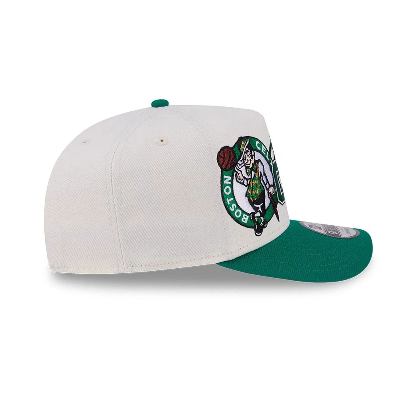 Pictured is this NBA Classic Boston Celtics 9FIFTY A-Frame Snapback cap in White. 6
