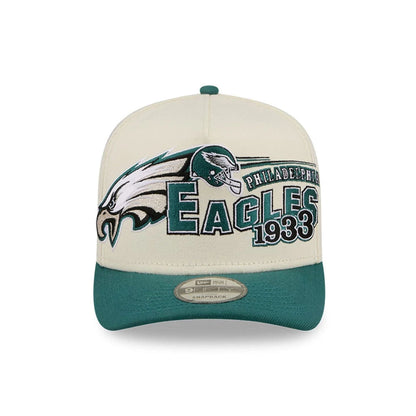 Pictured is this NFL Classic Philadelphia Eagles 9FIFTY A-Frame Snapback cap in White. 3