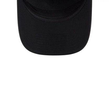 Pictured is this MLB Badged Boston Red Sox 9FORTY M-Crown A-Frame Trucker cap in black. 7