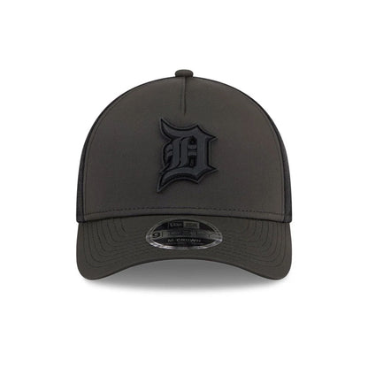 Pictured is this MLB Badged Detroit Tigers 9FORTY M-Crown A-Frame Trucker cap in black. 3