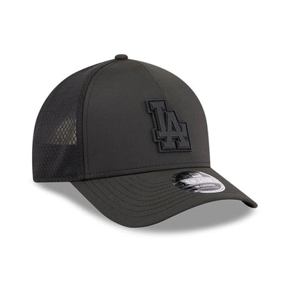 Pictured is this MLB Badged LA Dodgers 9FORTY M-Crown A-Frame Trucker cap in black. 4