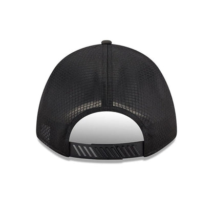 Pictured is this MLB Badged LA Dodgers 9FORTY M-Crown A-Frame Trucker cap in black. 2