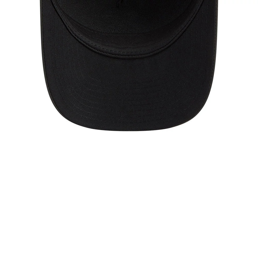 Pictured is this MLB Badged LA Dodgers 9FORTY M-Crown A-Frame Trucker cap in black. 7