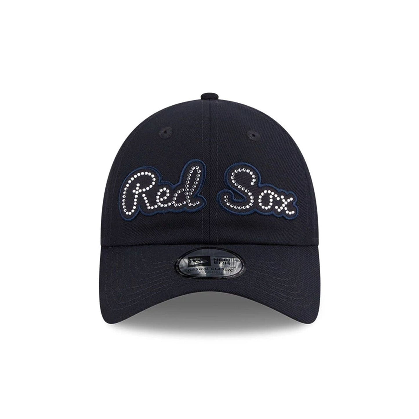 Pictured is this MLB Rhinestone Boston Red Sox Casual Classic cap in navy. 3