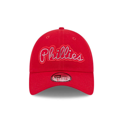 Pictured is this MLB Rhinestone Philadelphia Phillies Casual Classic cap in red. 3