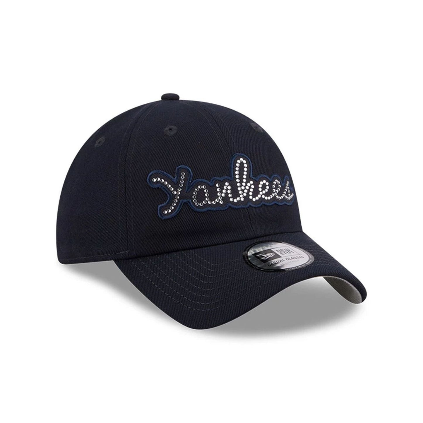 Pictured is this MLB Rhinestone New York Yankees Casual Classic cap in navy. 4