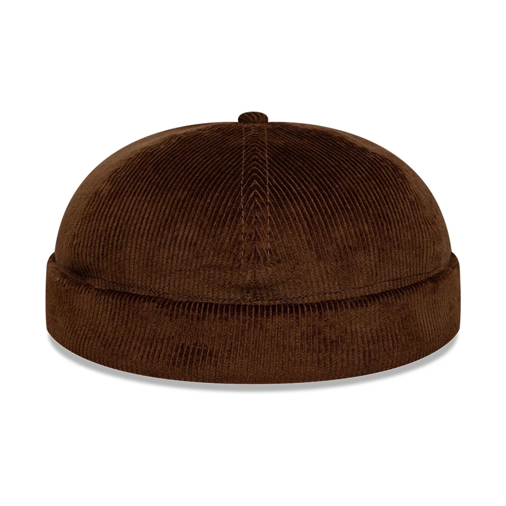Pictured in this New Era Cord Dark Brown Docker Hat 3