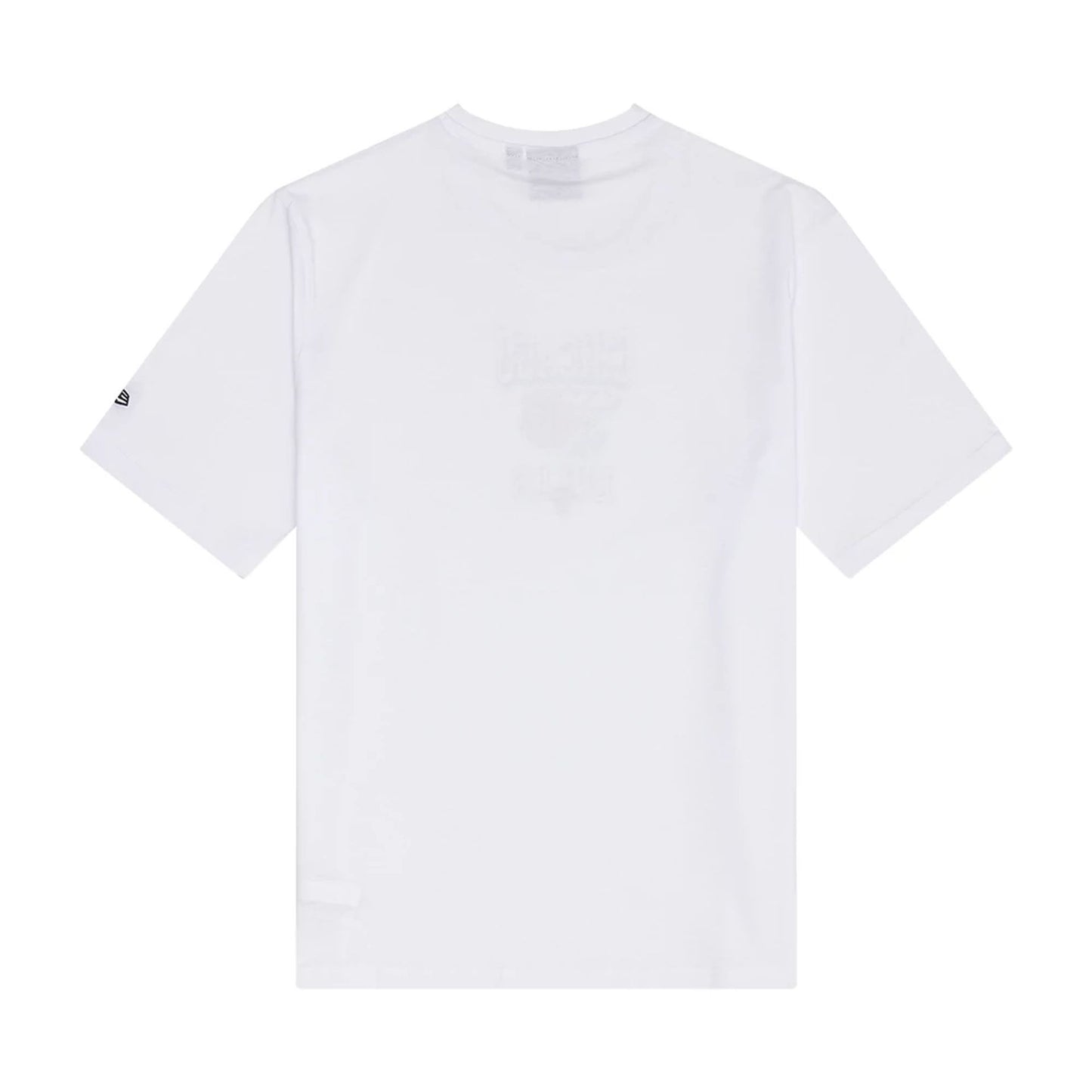 The Male model is wearing Chicago Bulls NBA Graphic White T-Shirt 2