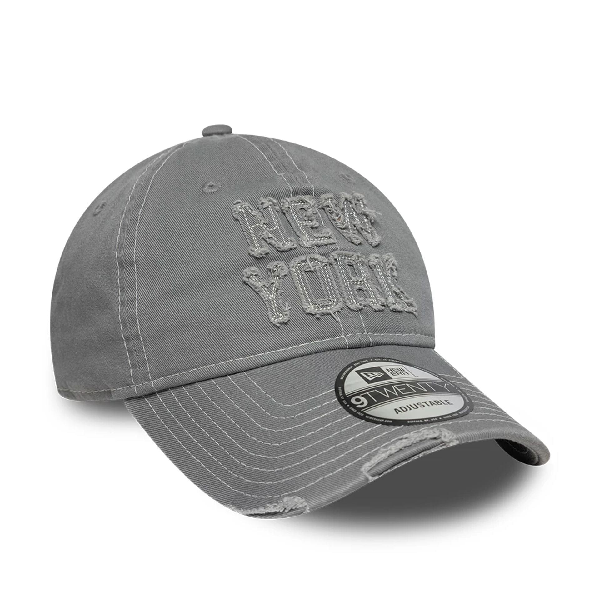 This is a  New Era New York Washed Grey 9TWENTY Adjustable Cap 3
