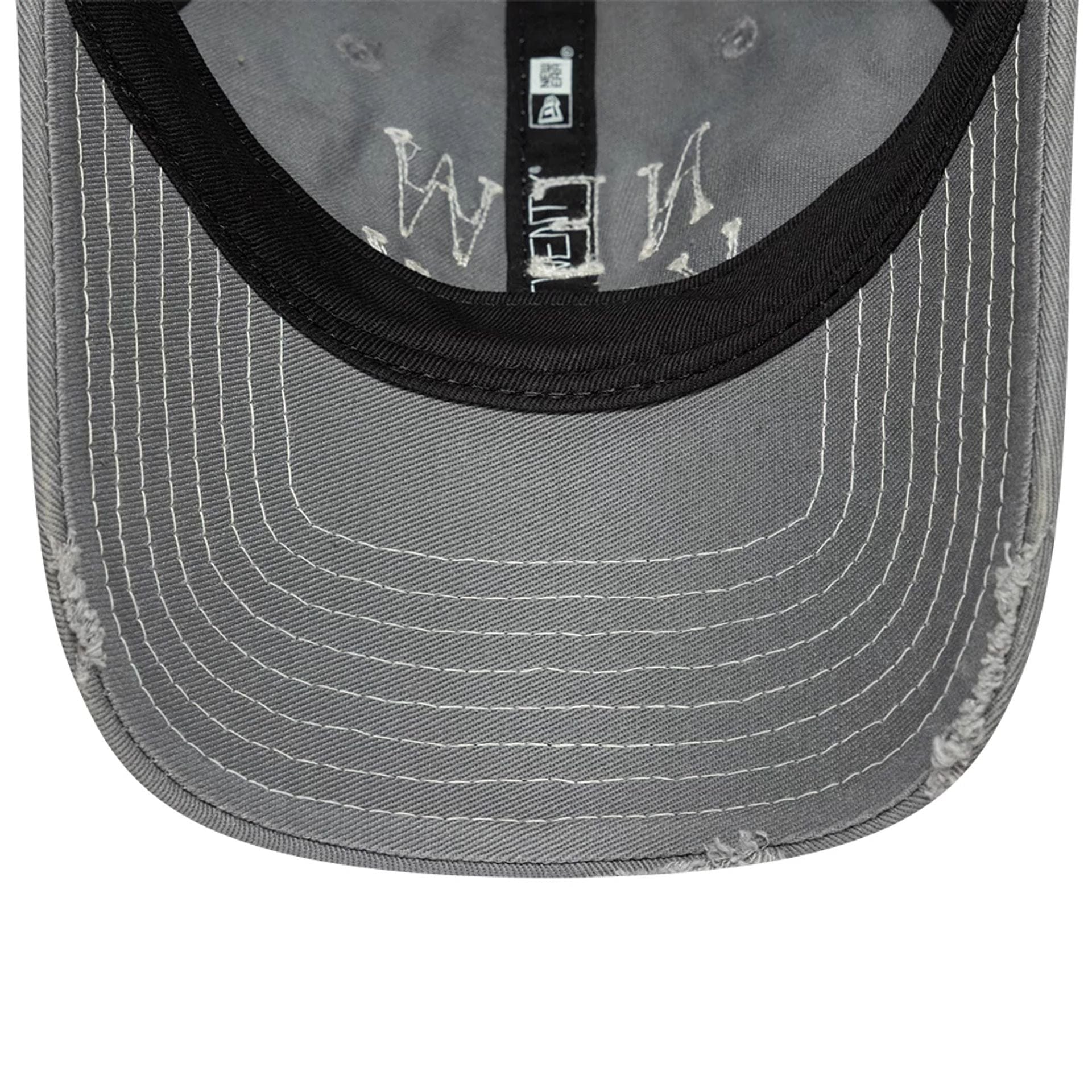 This is a  New Era New York Washed Grey 9TWENTY Adjustable Cap 4