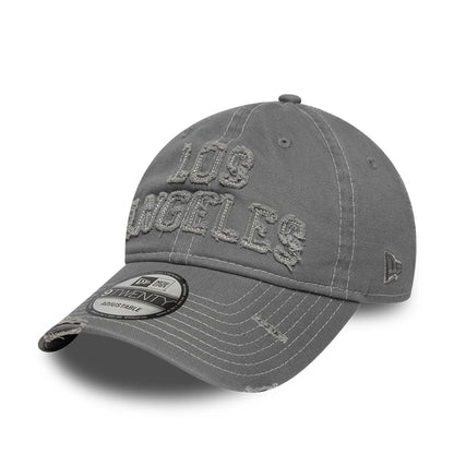 This is a  New Era Los Angeles Washed Grey 9TWENTY Adjustable Cap 1