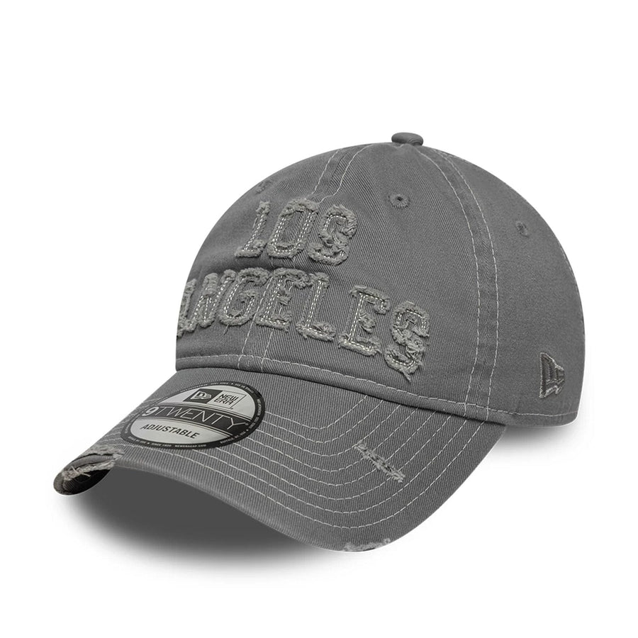 This is a  New Era Los Angeles Washed Grey 9TWENTY Adjustable Cap 1