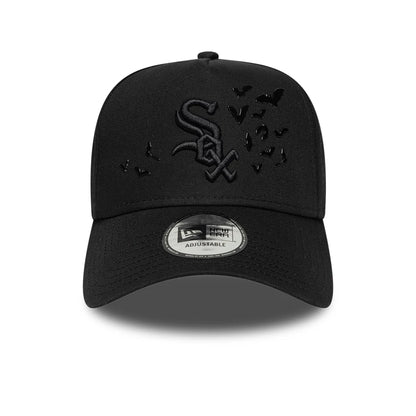 This is a Chicago White Sox MLB Bats Black 9FORTY E-Frame Adjustable Cap 2