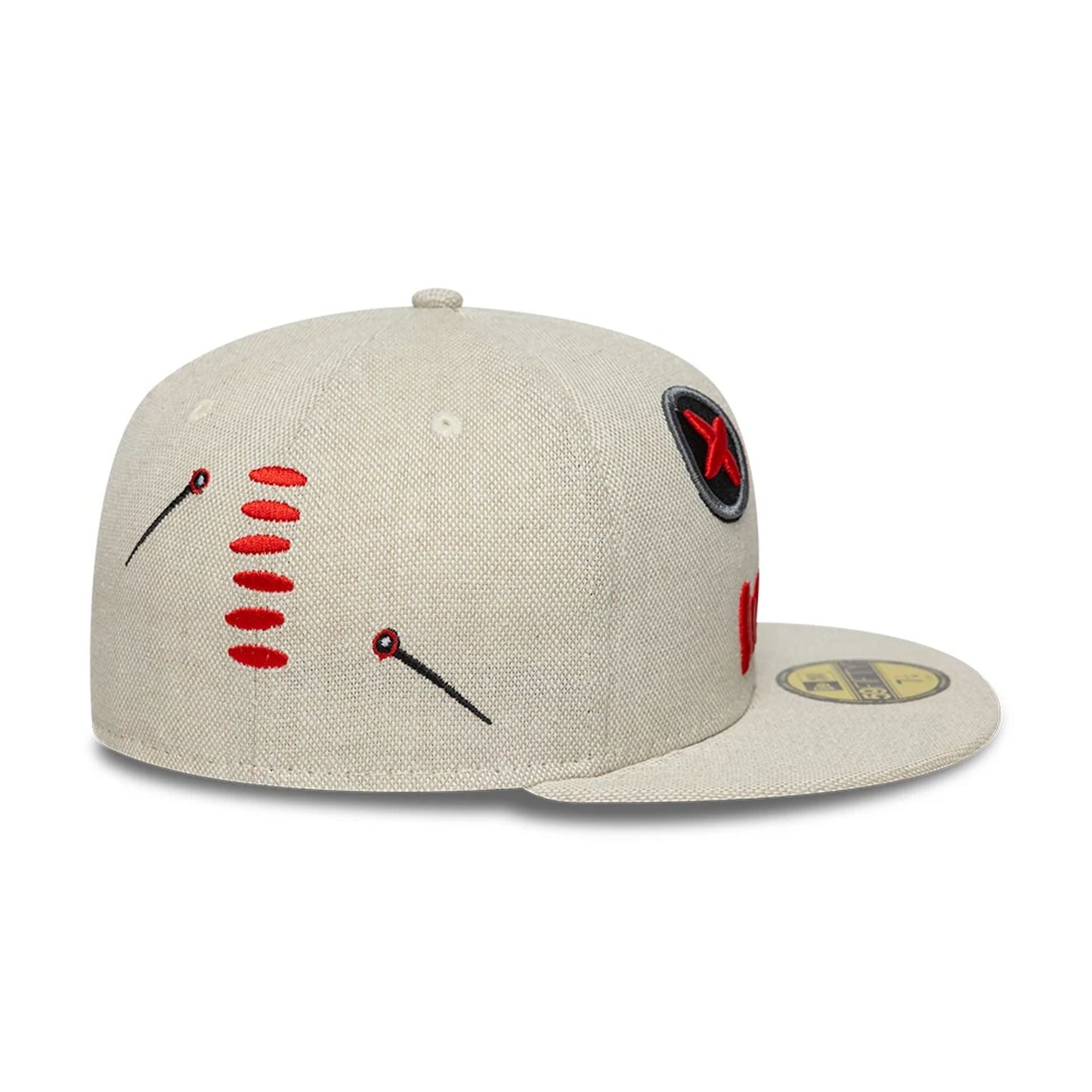 This is a  New Era Voodoo Doll Light Beige 59FIFTY Fitted Cap 5