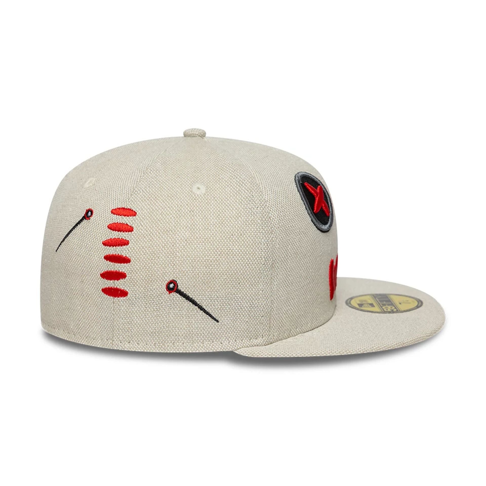 This is a  New Era Voodoo Doll Light Beige 59FIFTY Fitted Cap 5