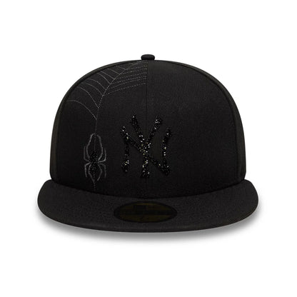 This is a New York Yankees MLB Spider Web Black 59FIFTY Fitted Cap 2