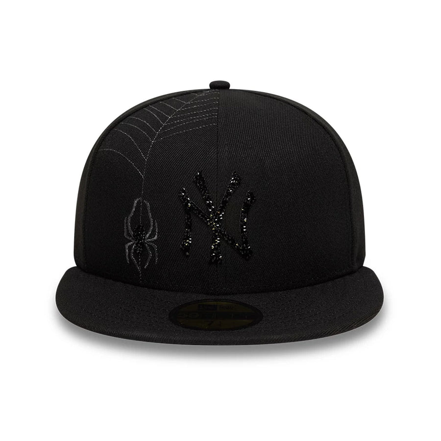 This is a New York Yankees MLB Spider Web Black 59FIFTY Fitted Cap 2