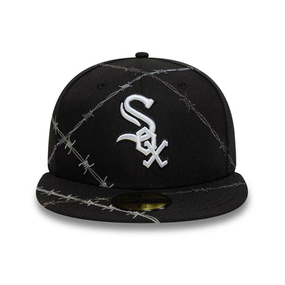 This is a Chicago White Sox MLB Wire Black 59FIFTY Fitted Cap 2