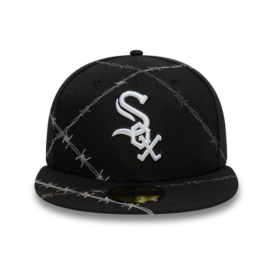 This is a Chicago White Sox MLB Wire Black 59FIFTY Fitted Cap 2