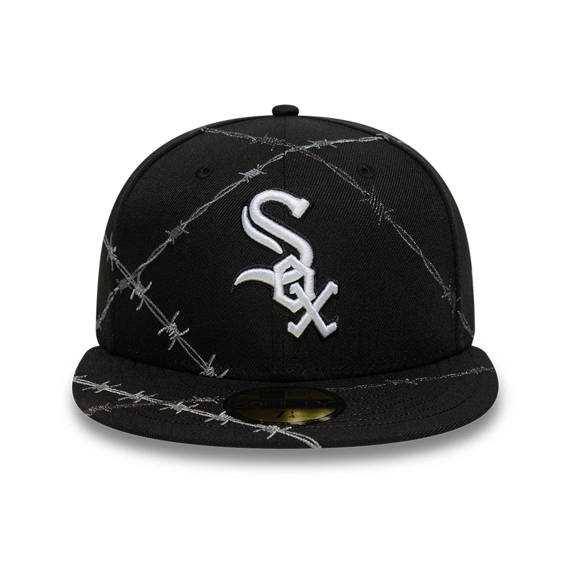 This is a Chicago White Sox MLB Wire Black 59FIFTY Fitted Cap 2