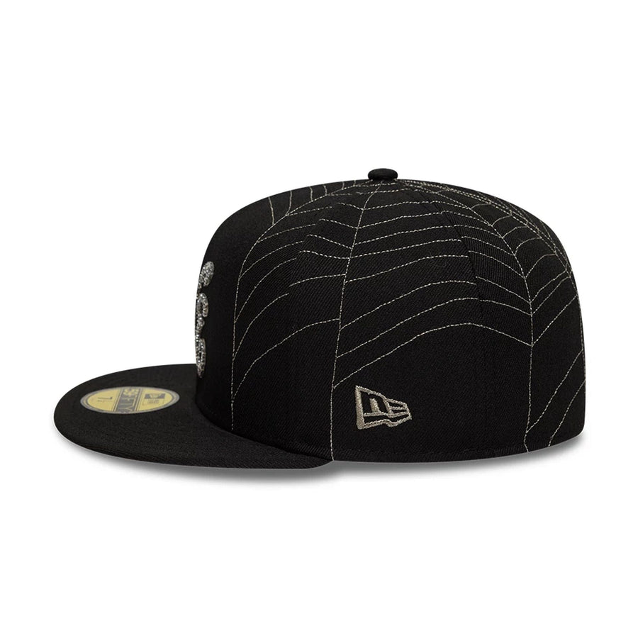 This is a  New Era Spider Web Black 59FIFTY Fitted Cap 5