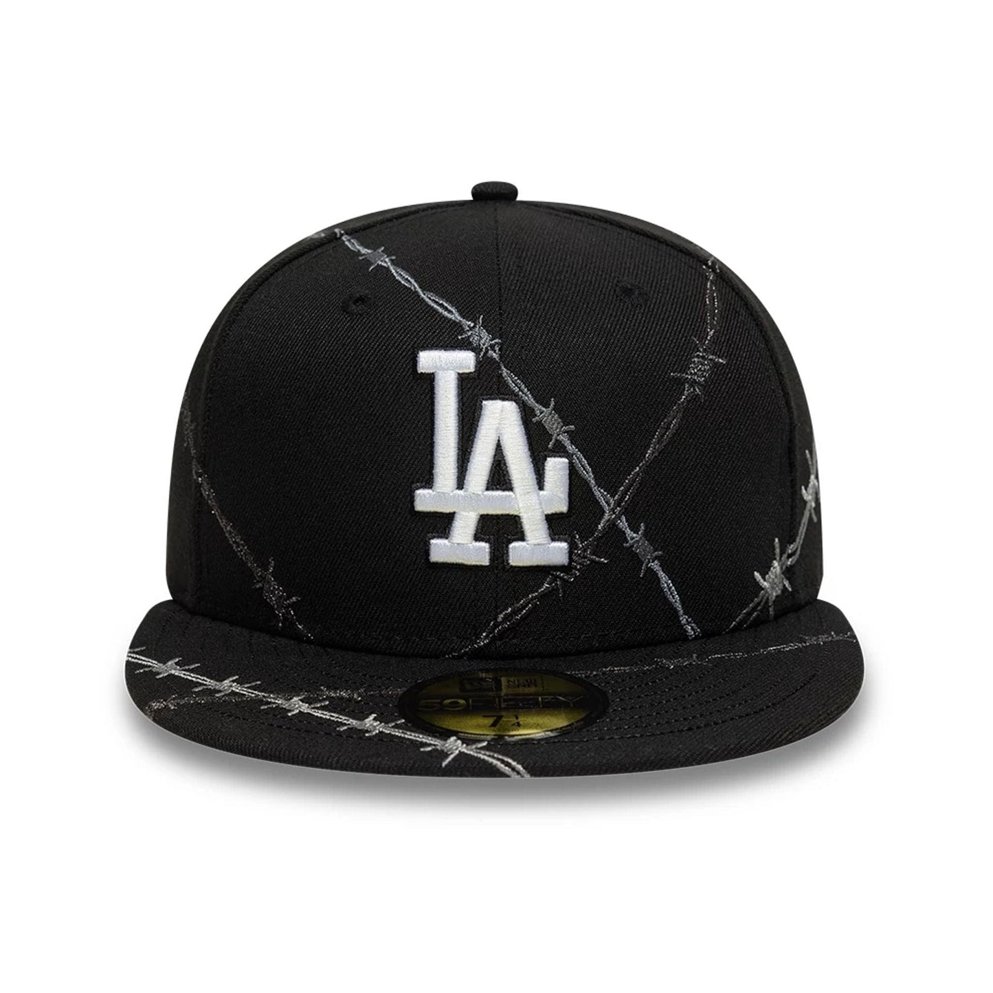 This is a LA Dodgers MLB Wire Black 59FIFTY Fitted Cap 2