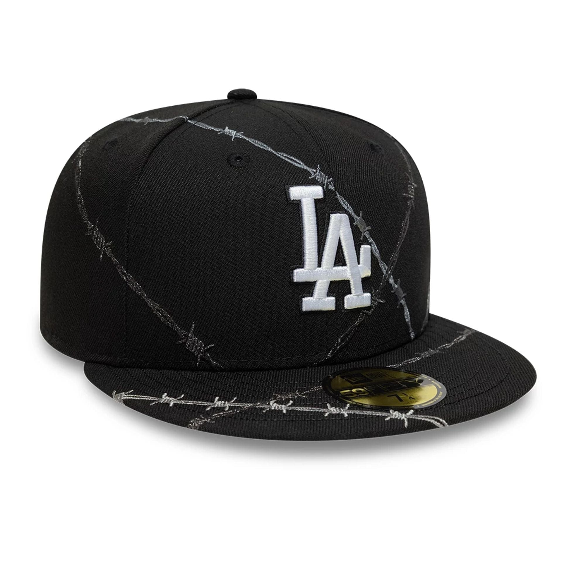 This is a LA Dodgers MLB Wire Black 59FIFTY Fitted Cap 3