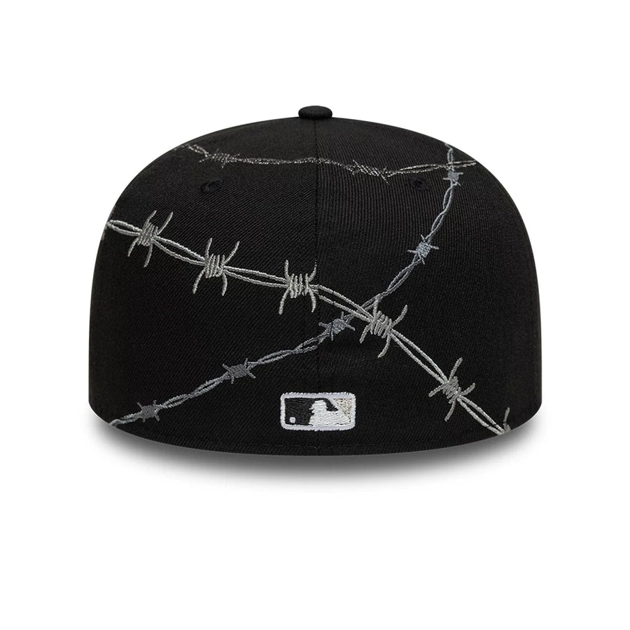 This is a LA Dodgers MLB Wire Black 59FIFTY Fitted Cap 6