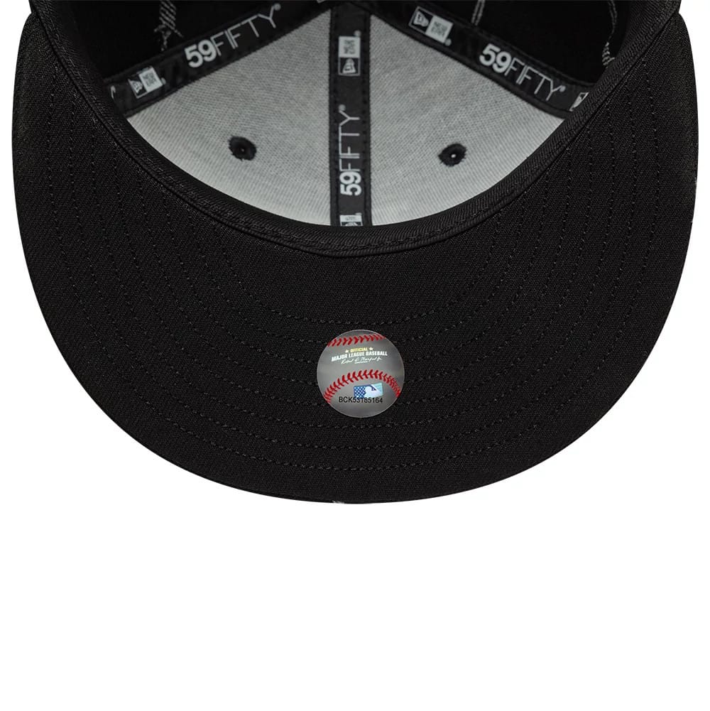 This is a LA Dodgers MLB Wire Black 59FIFTY Fitted Cap 7