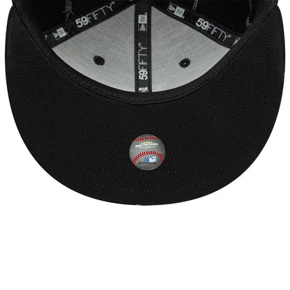 This is a LA Dodgers MLB Wire Black 59FIFTY Fitted Cap 7
