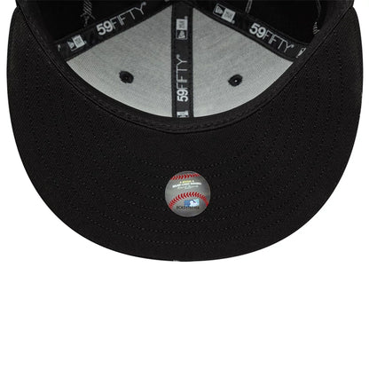 This is a LA Dodgers MLB Wire Black 59FIFTY Fitted Cap 7