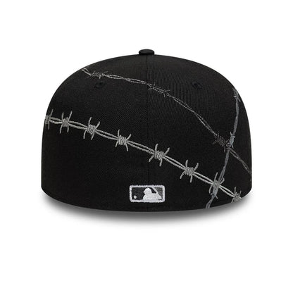 This is a New York Yankees MLB Wire Black 59FIFTY Fitted Cap 6