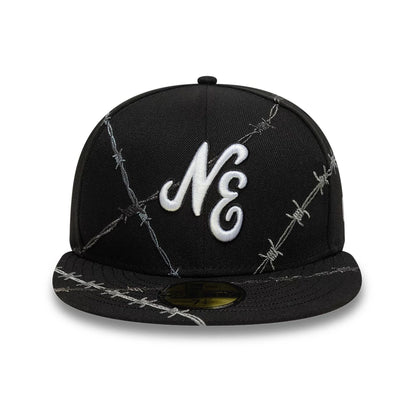 This is a  New Era Wire Black 59FIFTY Fitted Cap 2