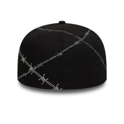 This is a  New Era Wire Black 59FIFTY Fitted Cap 6