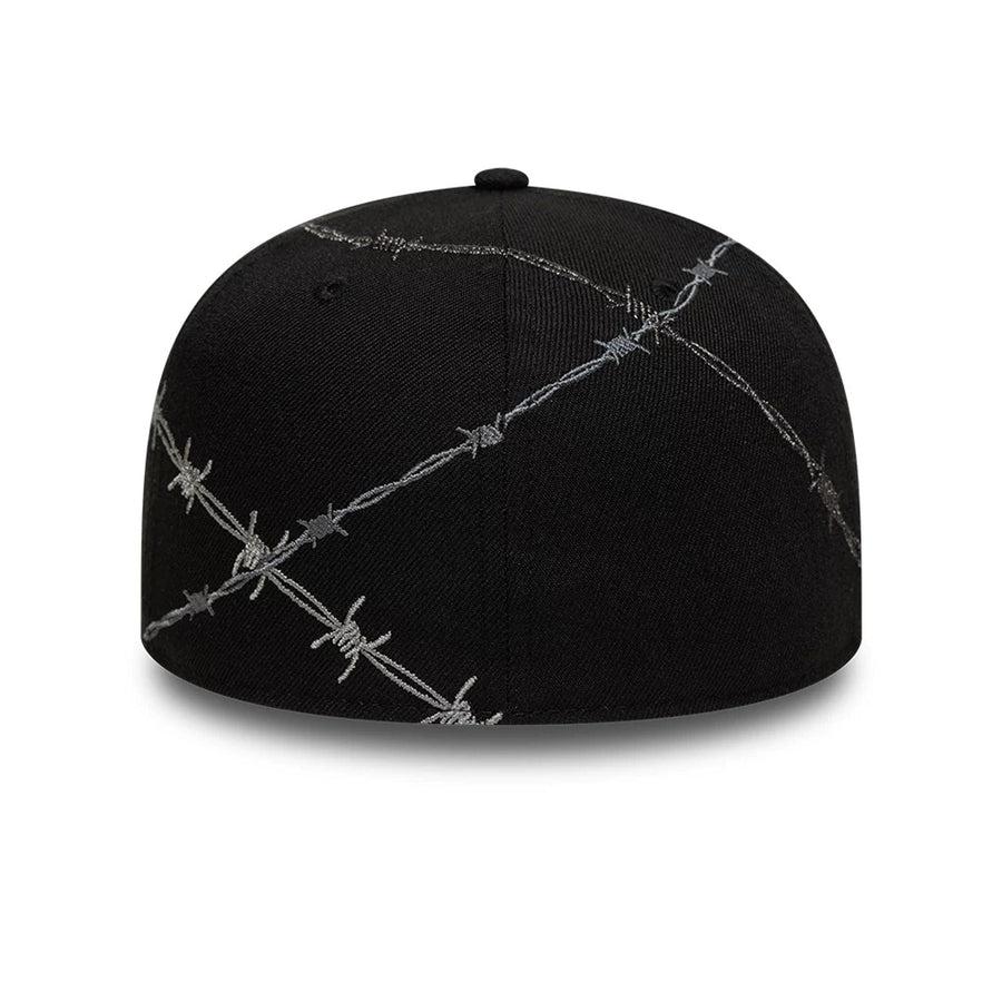 This is a  New Era Wire Black 59FIFTY Fitted Cap 6