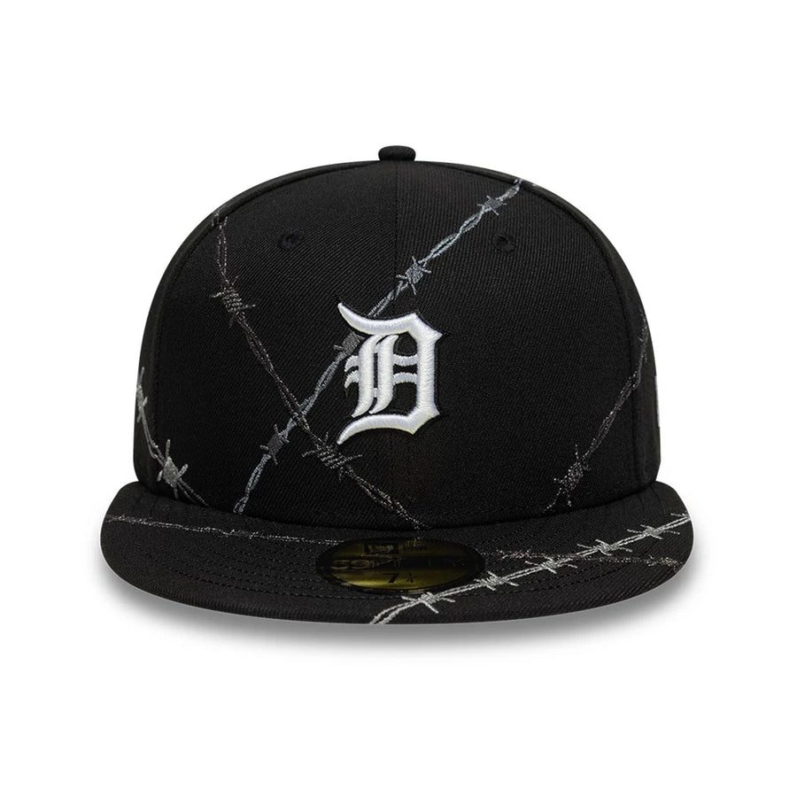 This is a Detroit Tigers MLB Wire Black 59FIFTY Fitted Cap 2