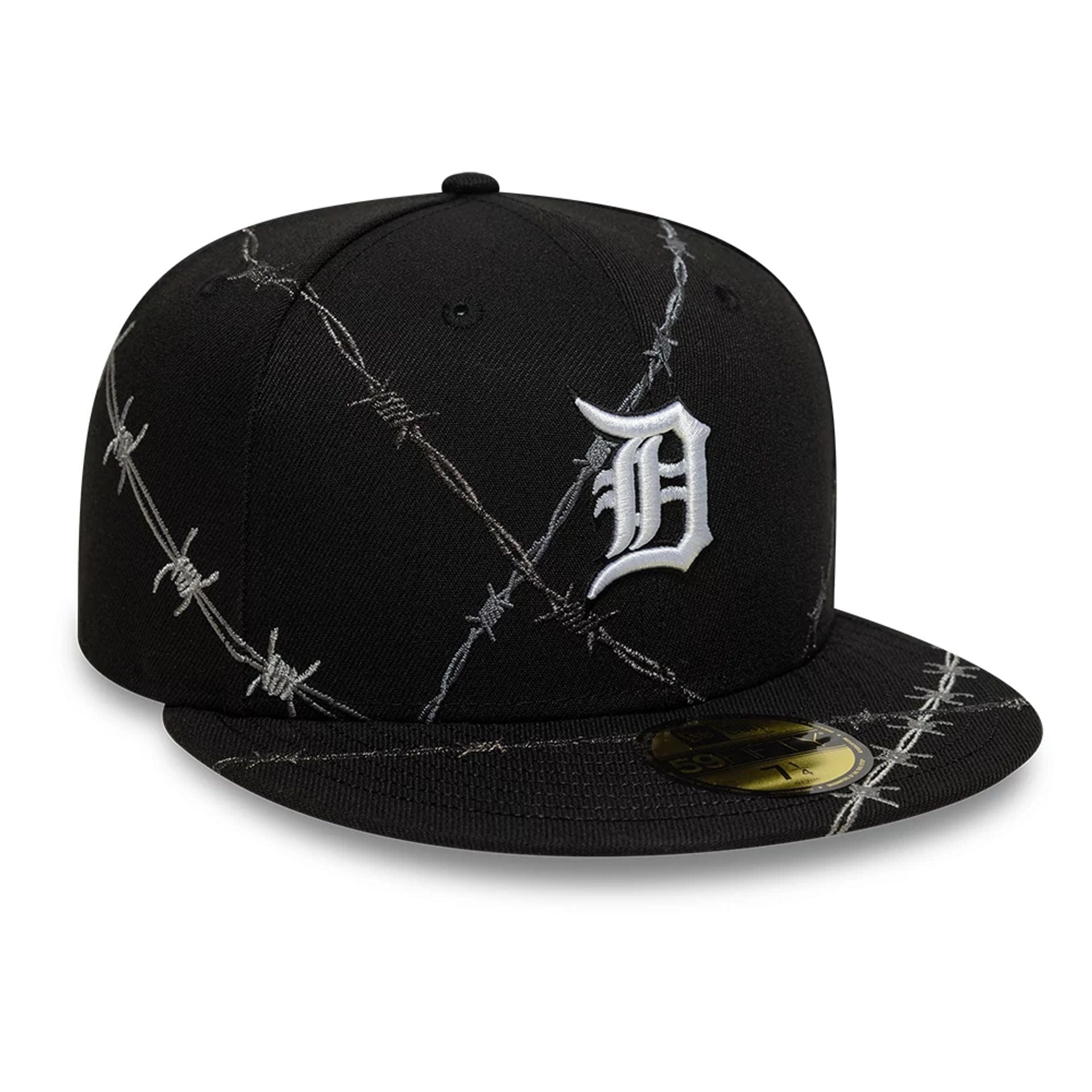 This is a Detroit Tigers MLB Wire Black 59FIFTY Fitted Cap 3