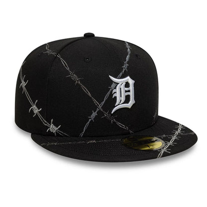 This is a Detroit Tigers MLB Wire Black 59FIFTY Fitted Cap 3
