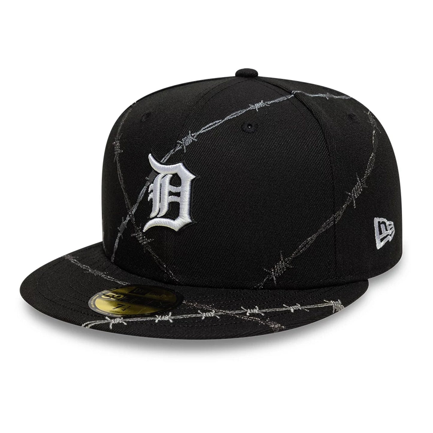 This is a Detroit Tigers MLB Wire Black 59FIFTY Fitted Cap 1
