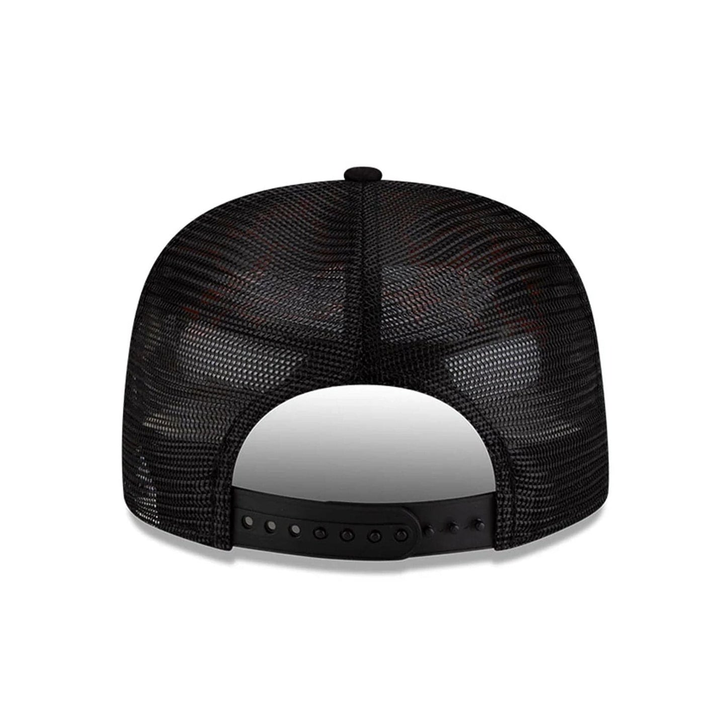 Pictured is this NBA X Alpha NBA All Star Game 9FIFTY A-Frame Trucker cap in black. 6