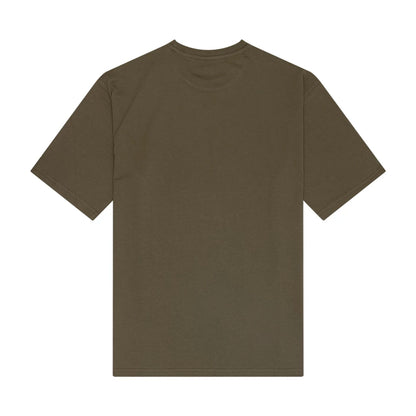 The Male model is wearing New Era Food Graphic Green Oversized T-Shirt 2