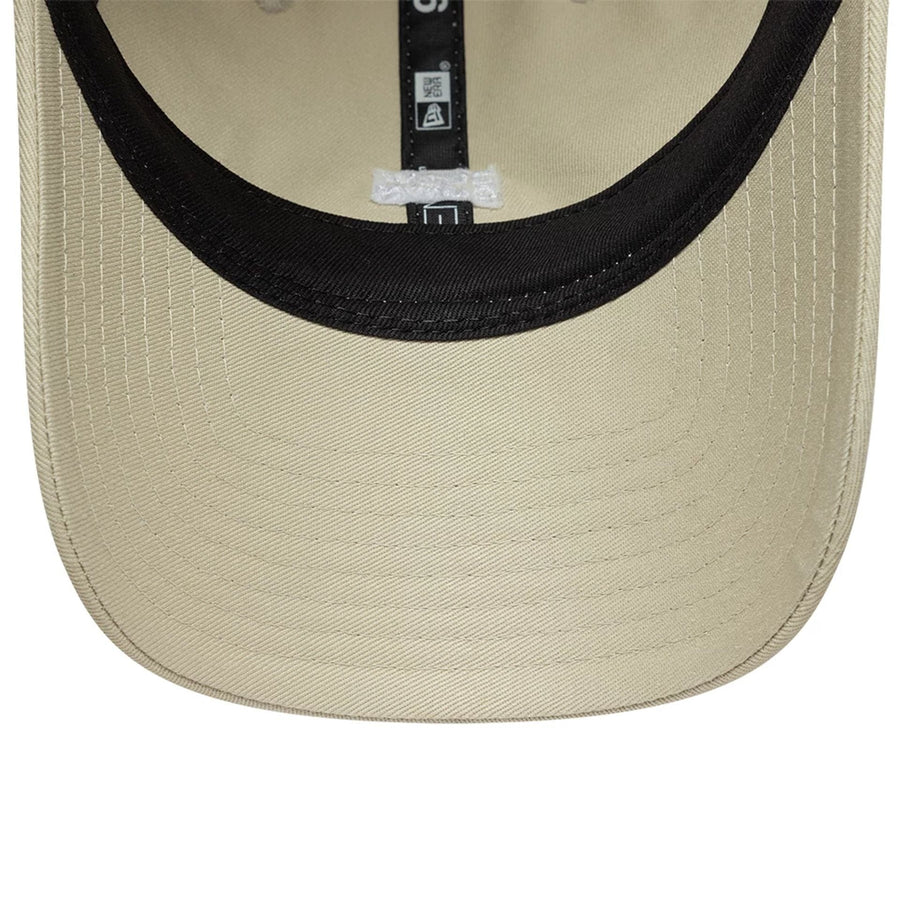 This is a  New Era Slogan Light Beige 9TWENTY Adjustable Cap 7
