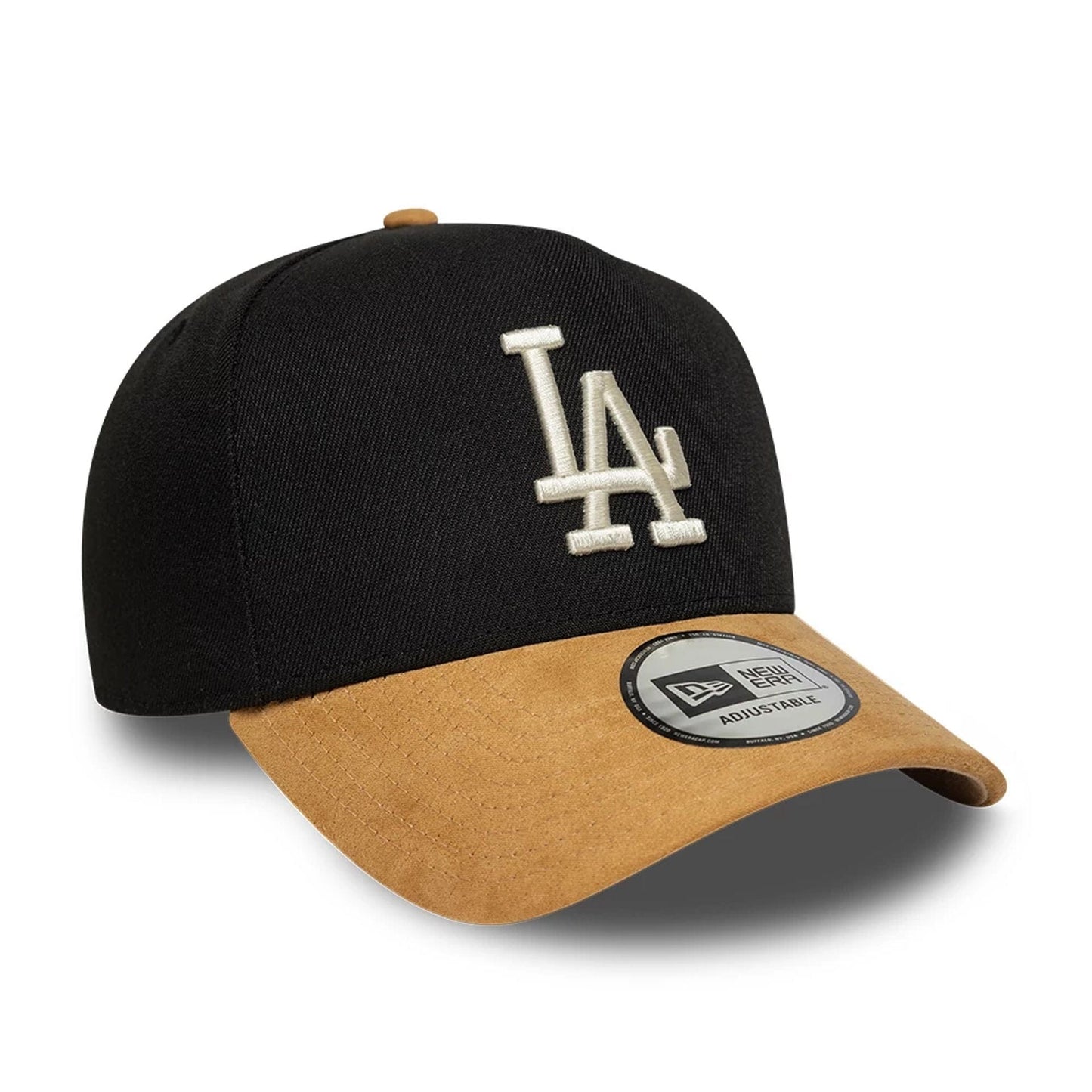 This is a LA Dodgers MLB Suede Visor Black 9FORTY E-Frame Adjustable Cap 3