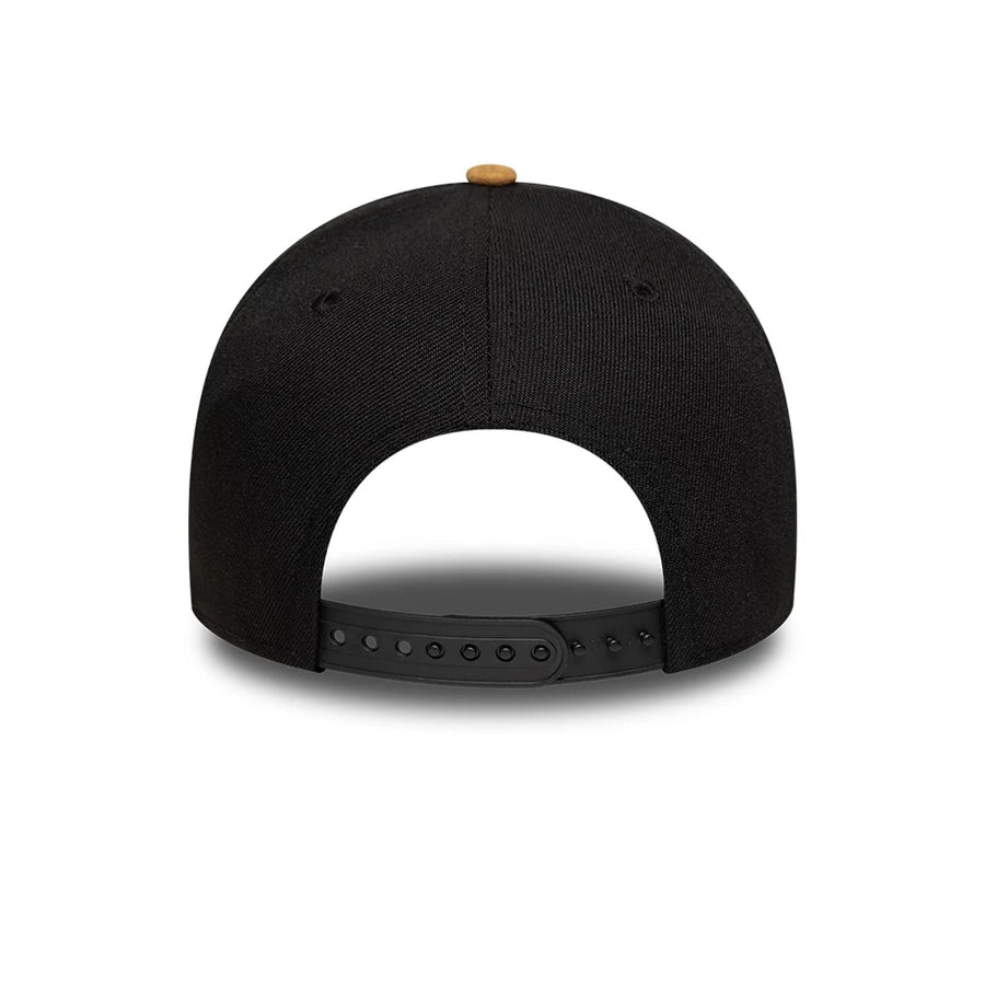 This is a LA Dodgers MLB Suede Visor Black 9FORTY E-Frame Adjustable Cap 7