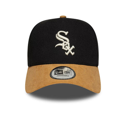 This is a Chicago White Sox MLB Suede Visor Black 9FORTY E-Frame Adjustable Cap 2