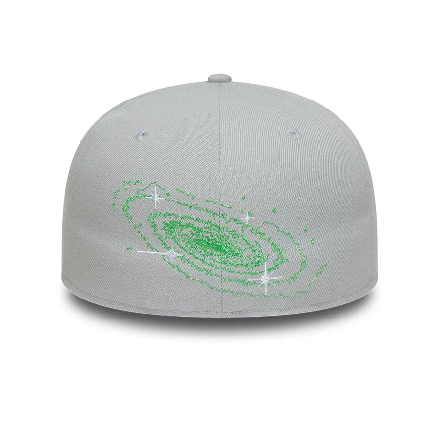 This is a  New Era Planet Icon Grey 59FIFTY Fitted Cap 5