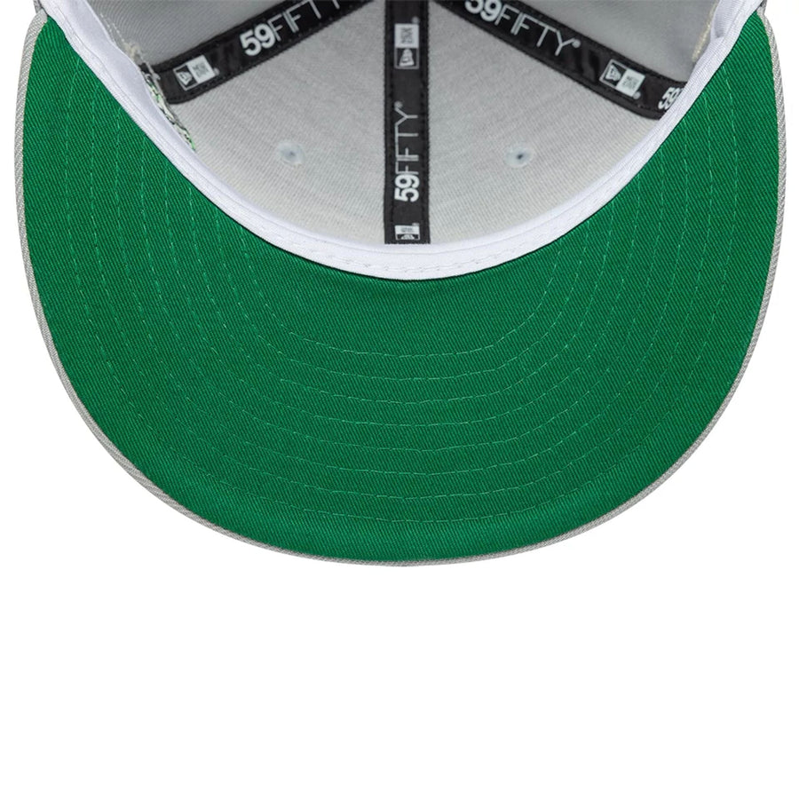 This is a  New Era Planet Icon Grey 59FIFTY Fitted Cap 2