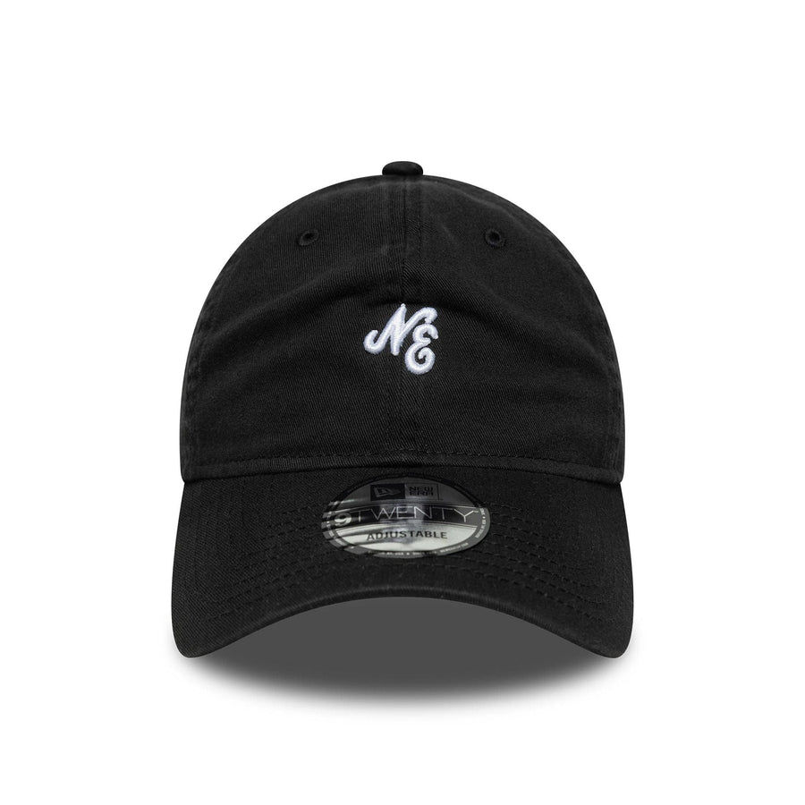 This is a  New Era Washed Mini Logo Black 9TWENTY Adjustable Cap 2