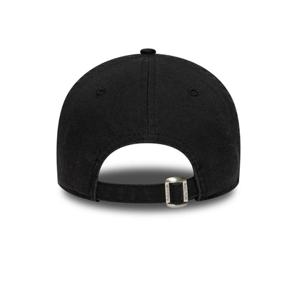 This is a  New Era Washed Mini Logo Black 9TWENTY Adjustable Cap 6